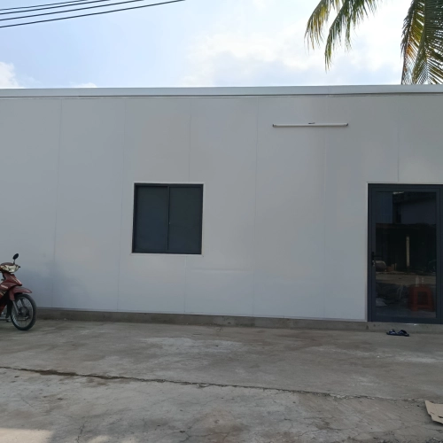 NHÀ KHUNG THÉP VÁCH PANEO