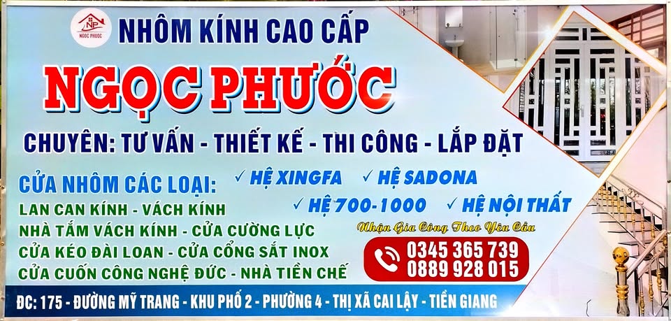 nhôm kính ngọc phước cai lậy tiền giang